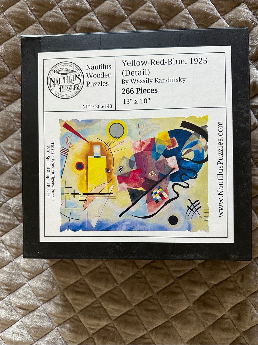 Nautilus Kandinsky Yellow-Red-Blue Abstract Wooden Puzzle